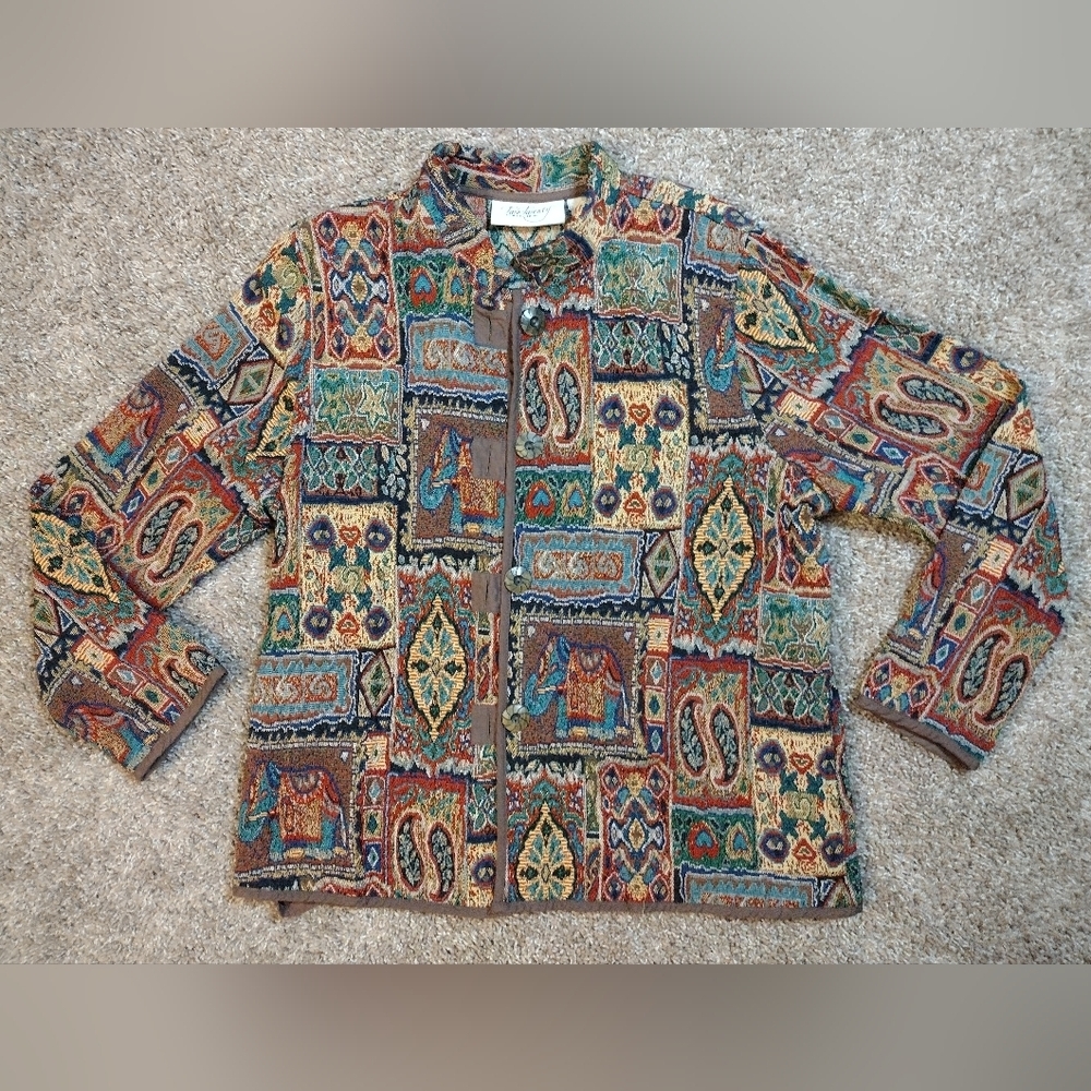 Two Twenty Collection Vintage Paisley Tapestry Jacket Women's Medium